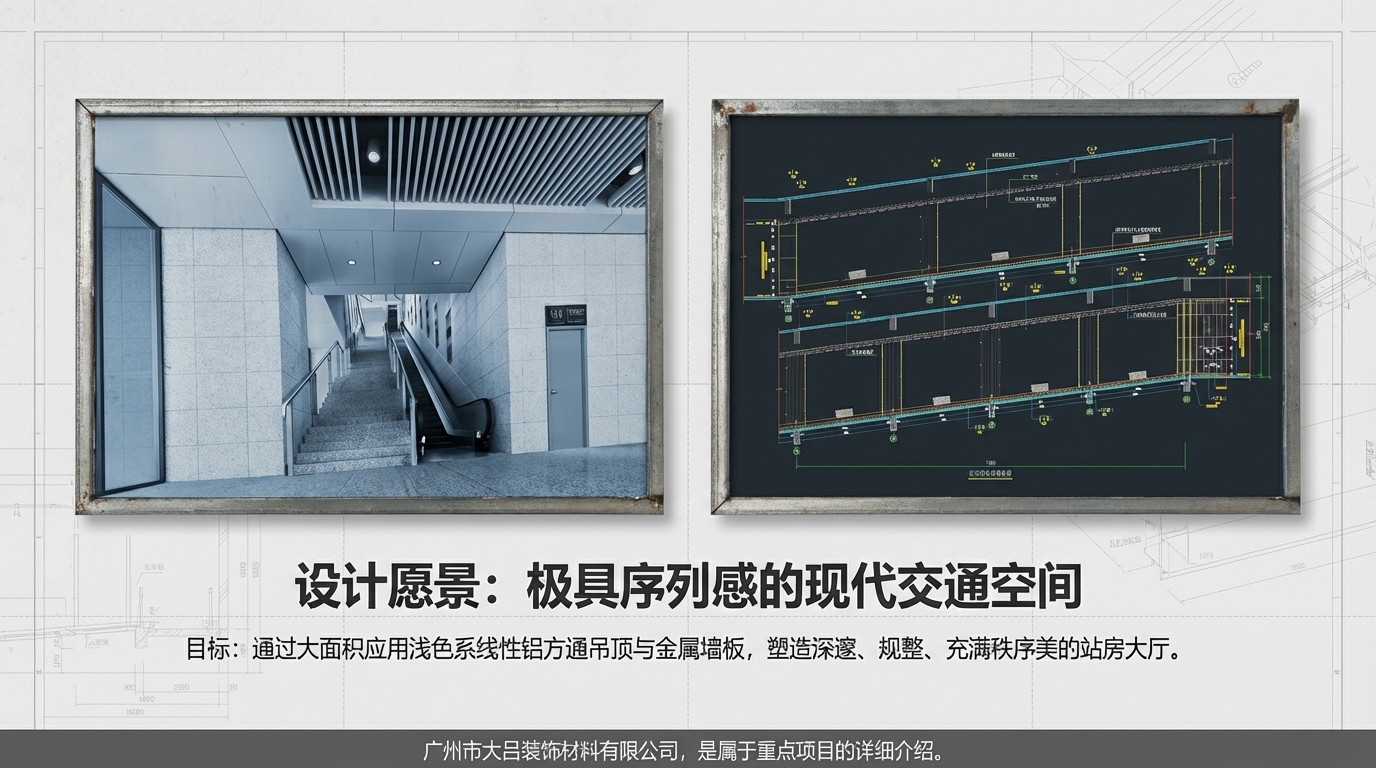 广清城轨龙塘站铝方通吊顶